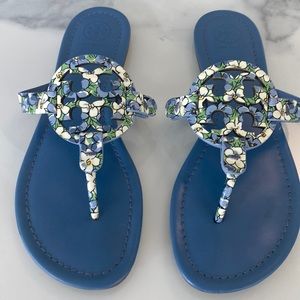 Tory Burch Miller Patent Leather Top and leather bottom Sandals